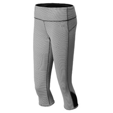 New Balance 5190 Women's Achieve Reversible Capri - Black, Silver Mink (wfp5190bsv)