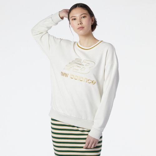 New Balance Womens Nb Athletics Metallic Thread Crew