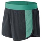 New Balance 61120 Women's Mixed Media Training Short - Green/grey (ws61120ref)