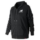 New Balance 91524 Women's Essentials Full Zip Hoodie - Black (wj91524bk)