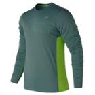 New Balance 53060 Men's Accelerate Long Sleeve - Green/yellow (mt53060typ)