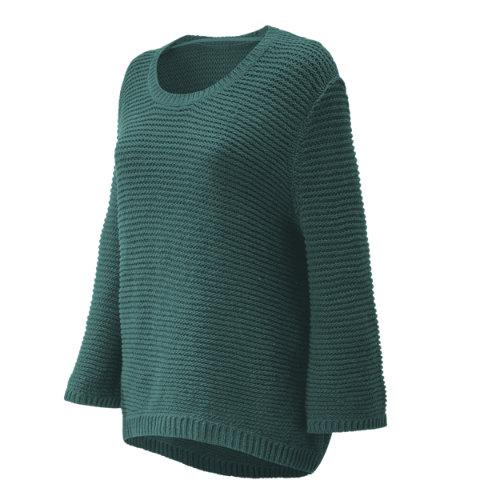 New Balance 91486 Women's Studio Open Stitch Sweater - Green (wt91486dve)