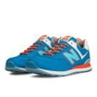 New Balance Island 574 Men's 574 Shoes - Blue, Light Blue, Orange (ml574ibl)