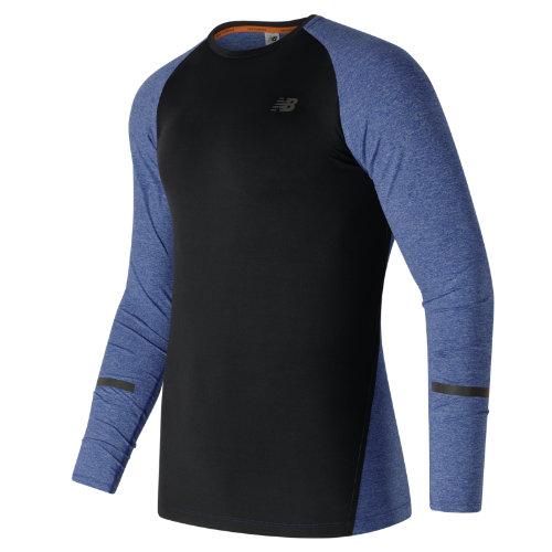 New Balance 61020 Men's Trinamic Long Sleeve Top - Blue/black (mt61020mbh)