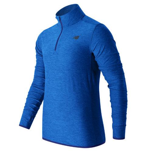 New Balance 53030 Men's N Transit Quarter Zip - Blue (mt53030btl)