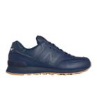 New Balance 574 Leather Men's 574 Shoes - Navy (nb574aaa)