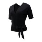 New Balance 93454 Women's Balance Two Way Wrap Tee - Black (wt93454bk)
