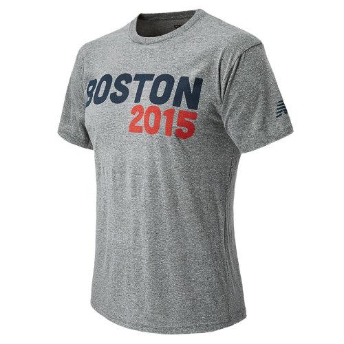 New Balance 51740 Men's Men's Boston 2015 Tee - Heather Grey (mt51740phgr)