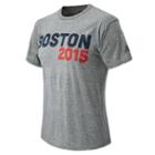 New Balance 51740 Men's Men's Boston 2015 Tee - Heather Grey (mt51740phgr)