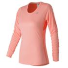 New Balance 53142 Women's Accelerate Long Sleeve - Pink (wt53142bes)