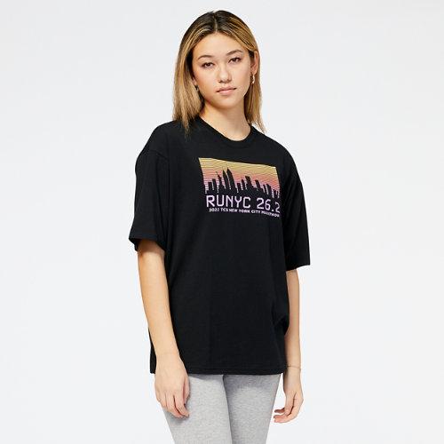 New Balance Women's Nyc Marathon Nb Essentials Stacked Logo Tee