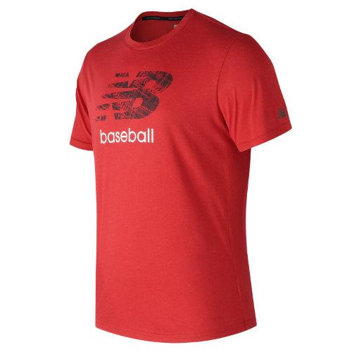 New Balance 73703 Men's Baseball Grind 5050 Tee - Red (mt73703rep)