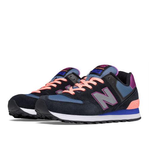 New Balance 574 Paradise Awaits Women's Shoes - Black, Azalea (wl574tpa)