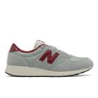 New Balance 420 Re-engineered Suede Men's Sport Style Sneakers Shoes - Grey/red (mrl420st)