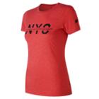 New Balance 73620 Women's Nyc Marathon Finisher Short Sleeve - Red (wt73620vrd)