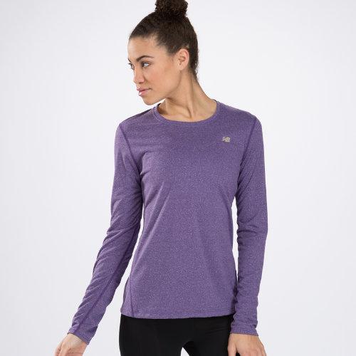 New Balance 3320 Women's Heathered Long Sleeve - Amethyst (wrt3320amt)