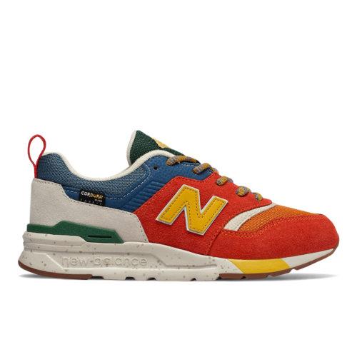 New Balance 997h Kids Grade School Lifestyle Shoes - Orange/grey/blue (gr997hcz)