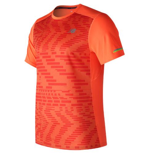 New Balance 71224 Men's Nb Ice Printed Short Sleeve - Black/orange (mt71224egd)