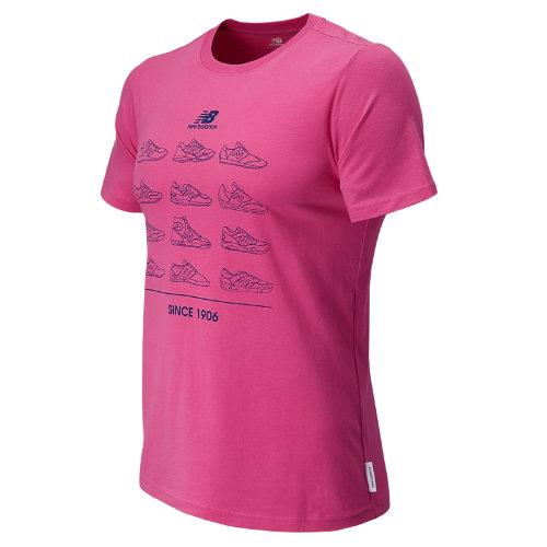 New Balance 5168 Men's Sneaker Tee - Pink Glo, Navy (emet5168pfl)