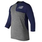 New Balance 83704 Men's Asym 2.0 3/4 Sleeve - Navy (mt83704ltnv)