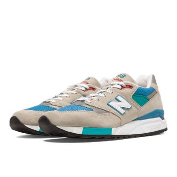 New Balance 998 Connoisseur East Coast Summer Men's Made In Usa Shoes - Sand, Blue Surf, Sea Glass (m998csb)