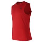 New Balance 73081 Men's Heather Tech Sleeveless - Red (mt73081rep)