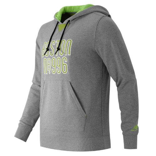 New Balance 53600 Men's Nb996 Graphic Pullover Hoodie - Heather Grey, Yellow (amt53600hgr)