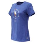 New Balance 73123 Women's Nyc Marathon Heather Tech Tee - Blue (wt73123vvcr)