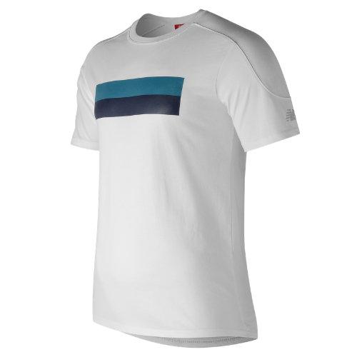 New Balance 73511 Men's Nb Athletics Stripe Tee - White (mt73511wt)