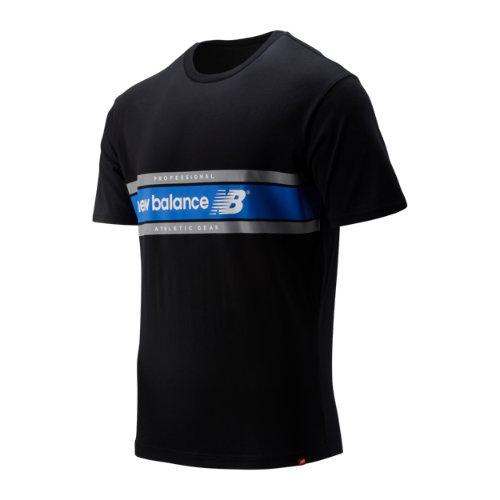 New Balance 93521 Men's Nb Athletics Arc Tee - Black/blue (mt93521bk)