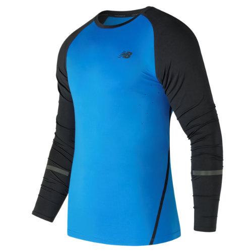 New Balance 61020 Men's Trinamic Long Sleeve Top - Blue/black (mt61020elb)
