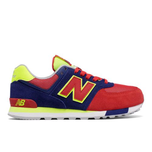 New Balance 574 Cut And Paste Kids Grade School Lifestyle Shoes - Blue/red (kl574wig)