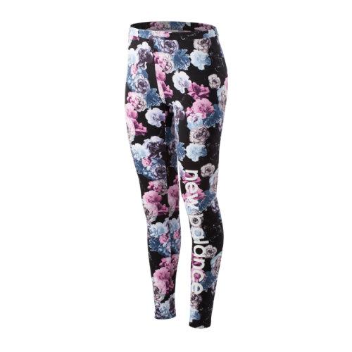 New Balance 93556 Women's Essentials Printed In Bloom Legging - Blue/black (wp93556wns)
