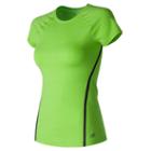 New Balance 61102 Women's Trinamic Short Sleeve Top - Green (wt61102loh)