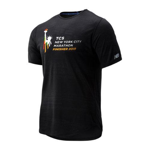 New Balance 93250 Men's Nyc Marathon Q Speed Breathe Short Sleeve - Black (mt93250mbk)