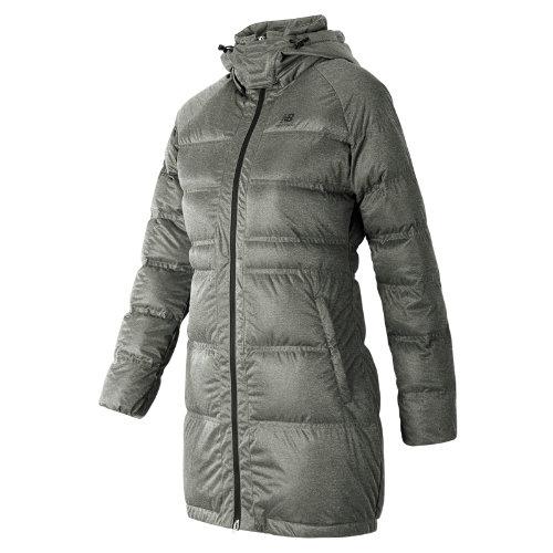 New Balance 53635 Women's Trackster Usa Parka Down Jacket - Heather Grey (awj53635hgr)