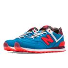 New Balance 574 Street Beat Women's 574 Shoes - Blue, Orange, Burgundy (wl574sbe)