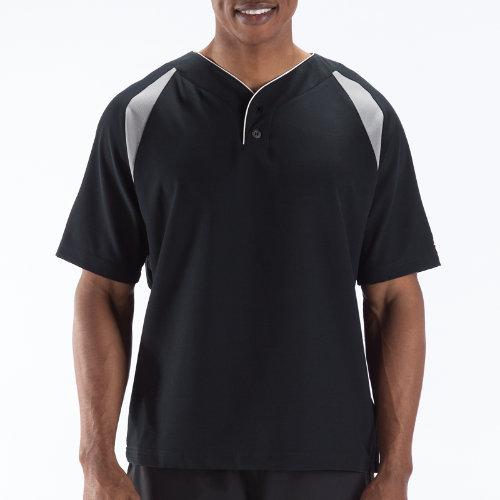New Balance 8710 Men's Pro Elite Short Sleeve - Team Black, Athletic Grey (tmuj8710tbk)