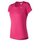 New Balance 73128 Women's Accelerate Short Sleeve - Pink (wt73128akk)