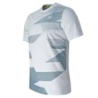 New Balance 53410 Men's Challenger Crew - White, Thunder (mt53410whp)
