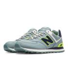 New Balance 574 Street Beat Men's 574 Shoes - Ash Blue, Neon Yellow, Navy (ml574sbe)