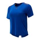 New Balance 93270 Women's Impact Run Mesh Short Sleeve - Blue (wt93270tbh)