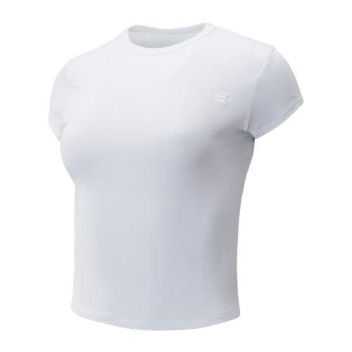 New Balance 93153 Women's Transform Jersey Crop Tee - White (wt93153wt)