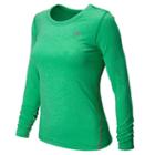 New Balance 5198 Women's Heathered Long Sleeve - Vital Green (wft5198vtg)