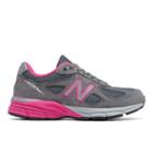 New Balance 990v4 Women's Everyday Running Shoes - Grey/pink (w990gp4)