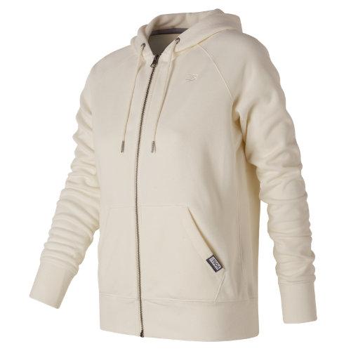 New Balance 63550 Women's Classic Full Zip Hoodie - Off White (wj63550aga)