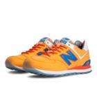 New Balance Island 574 Men's 574 Shoes - Shocking Orange, Red, Blue (ml574igp)