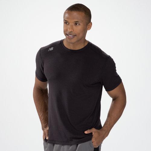 New Balance 0198 Men's Sure Thing Tech Tee - Black (mft0198bk)