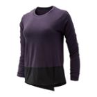 New Balance 93147 Women's Determination Luxe Long Sleeve - Purple/black (wt93147ivi)