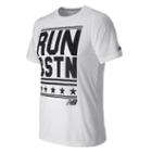 New Balance 61091 Men's Ss Graphic Heather Tech Tee - White (mt61091wt)
